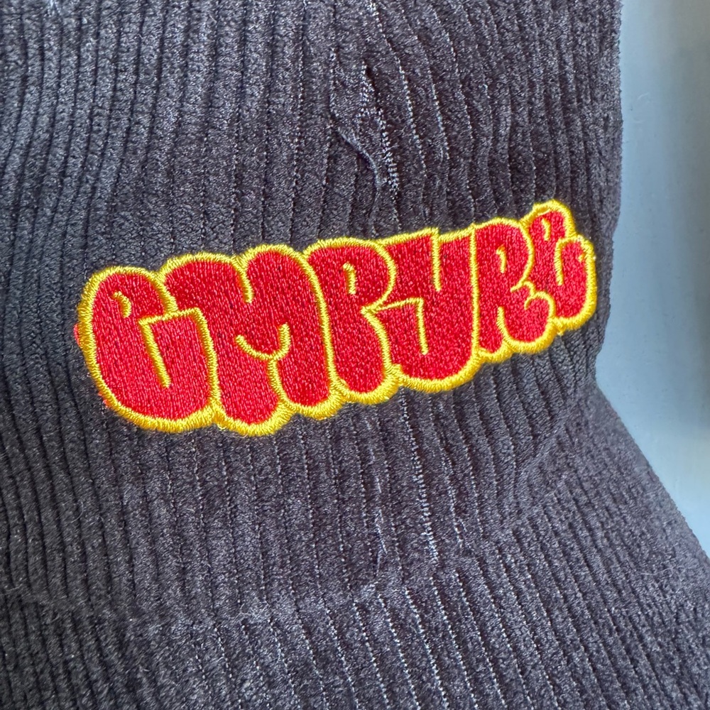 Empyre Black Corduroy Hat with Red Logo